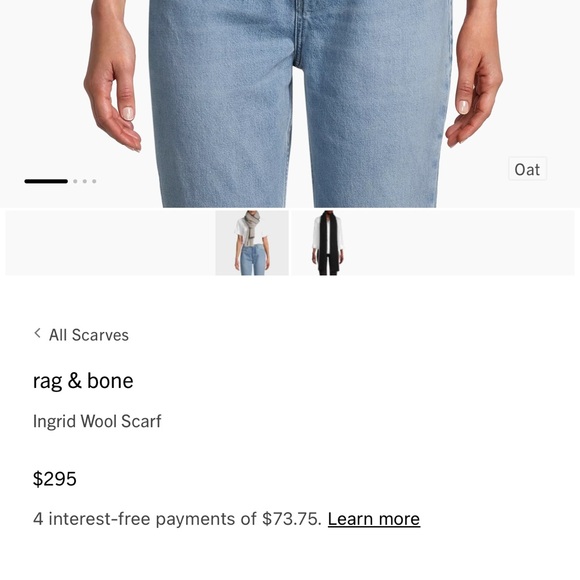Rag & Bone Ingrid Scarf NWT - Picture 2 of 3